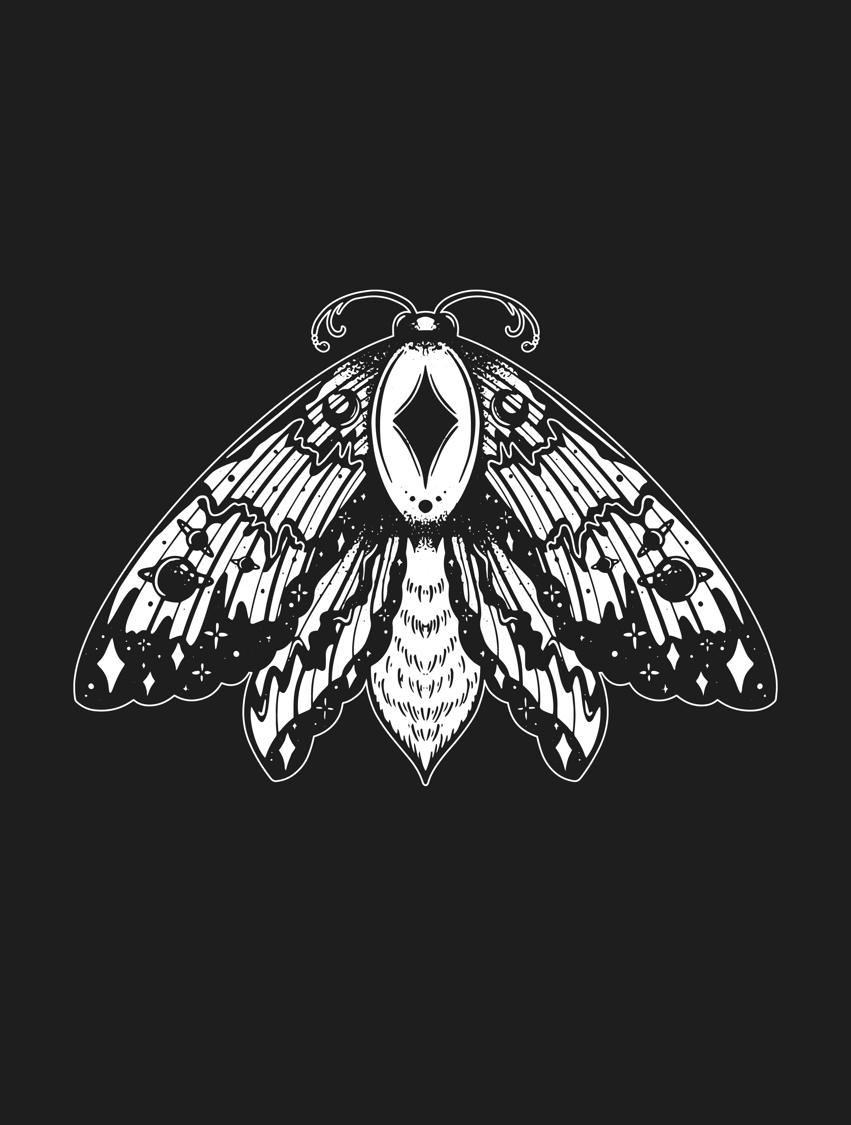 Witchy Moth · Cropped Hoodie